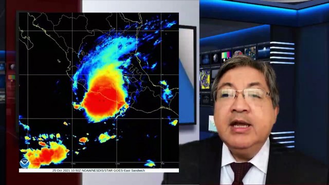 Clima para la tarde del 25 de octubre: Chubascos de muy fuertes a intensos