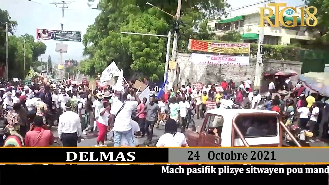 Mach pasifik plizyè sitwayen pou mande majistra Dèlma Wilson Jeudy jwe wol prezidan pwovizwa peyi a