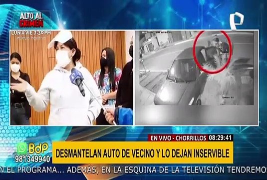 Chorrillos: denuncian robo de autopartes en jirón Nevado Raura