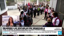 Informe desde Caracas: Venezuela reabre sus escuelas tras 19 meses sin clases presenciales
