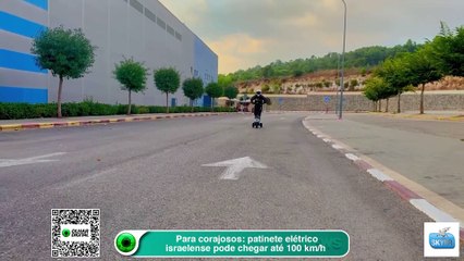 Para corajosos patinete elétrico israelense pode chegar até 100 kmh