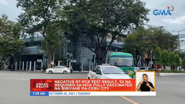 Negative RT-PCR test result, 'di na required sa mga fully vaccinated na bibiyahe pa-Cebu City | UB