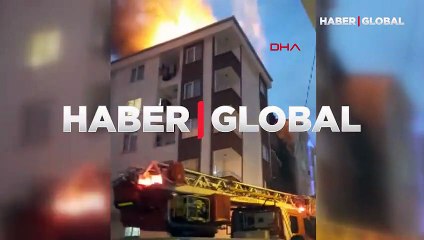 4 katlı binada korkutan yangın! Kocasını içeride sanarak ağladı