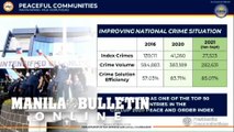 People feel safer with lower crime rate, efficient police officers- Año