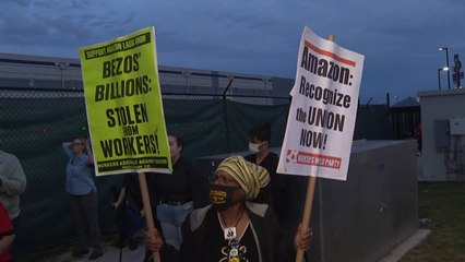 Karyawan Amazon Unjuk Rasa Dukung Dibentuknya Serikat Pekerja