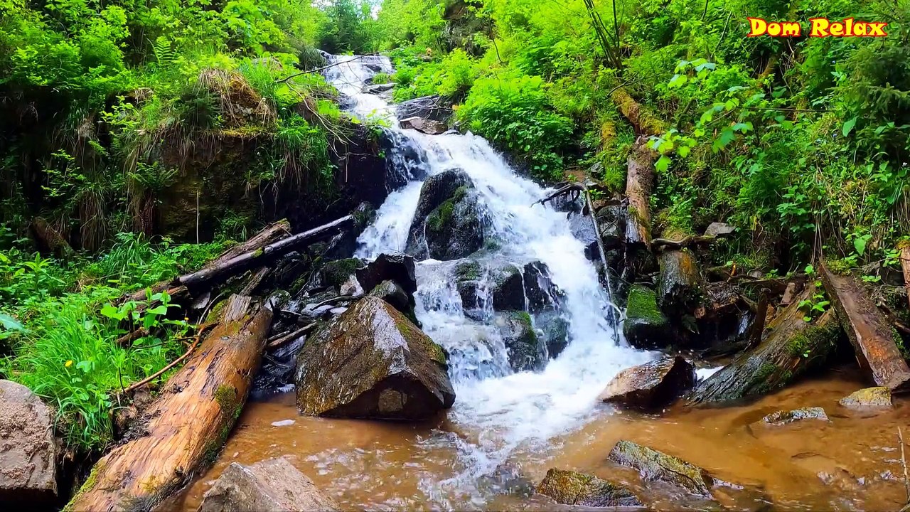 Relax With Murmuring Waterfalls And Soothing Music Meditation / Deep Sleep / Relaxation / Study