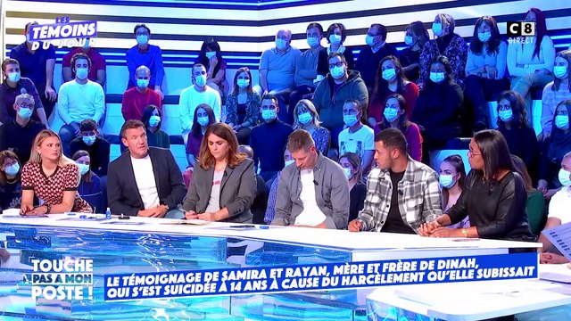 Cyril Hanouna fond en larmes en direct dans Touche pas à mon poste face au témoignage bouleversant du frère et de la mère de Dinah, l'adolescente victime de harcèlement scolaire qui s'est suicidée