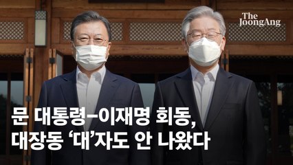 [속보] 靑 “文대통령-이재명 회동서 대장동의 ‘대’자도 안나와”