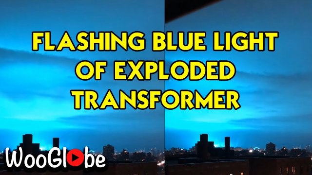 ''UFO INVASION?!' NYC night sky turns blue following a transformer explosion in Queens '