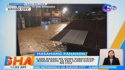 Ilang bahagi ng isang subdivision, binaha dahil sa pag-ulang dulot ng ITCZ | BT