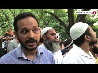 Newslaundry speaks to  Mohd. Dilawar Khan at #NotInMyName protest