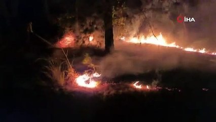 Kumluca'da 3 ayrı yerde eş zamanlı çıkan yangın söndürüldü