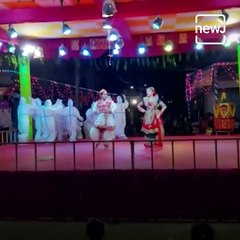 Girls Perform Garba Wearing PPE Kits In Gujarat.