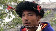 Attractive Ao Naga tribes-women from Nagaland sit around and chat