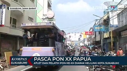 Atlet Dan Pelatih PON XX Diarak Keliling Kota Sukabumi