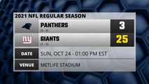 Panthers @ Giants Game Recap for SUN, OCT 24 - 01:00 PM EST