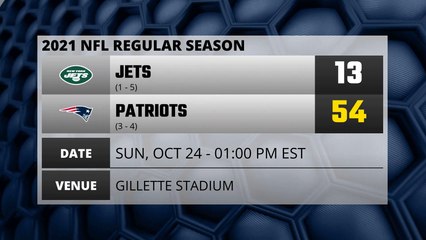 Jets @ Patriots Game Recap for SUN, OCT 24 - 01:00 PM EST