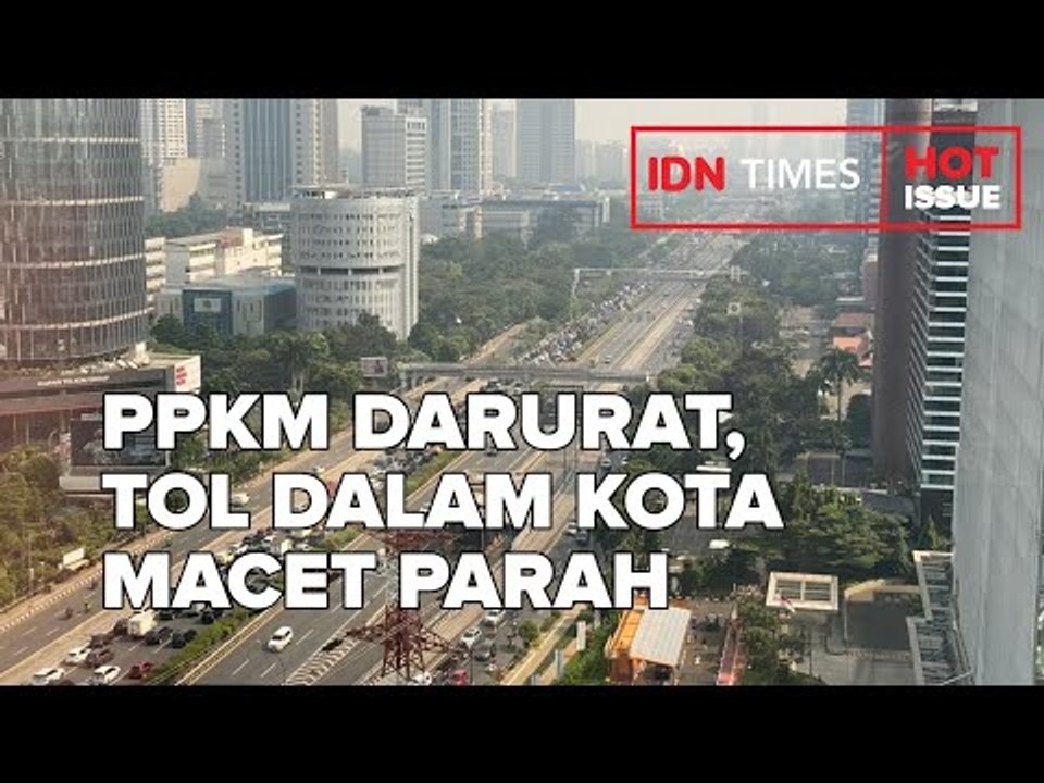 PPKM DARURAT, TOL DALAM KOTA MACET PARAH KARENA PINTU KELUAR DITUTUP