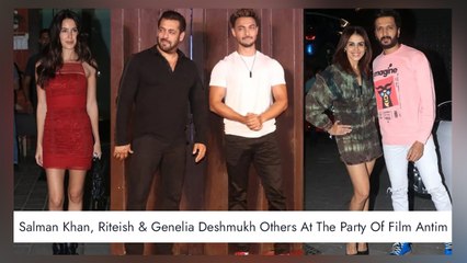 Salman Khan, Riteish & Genelia Deshmukh Others At The Party Of Film Antim