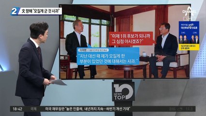文 향해 “모질게 군 것 사과”…李에게 “1위 후보되니 알겠죠?”