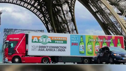 [기업] 하이트진로, 유럽에서 트럭 광고로 '참이슬' 홍보 / YTN