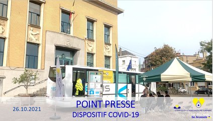 Situation épidémiologique et vaccinale à Bruxelles Point presse 26 10 2021