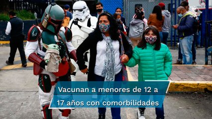 Disfrazado de Star Wars como Boba Fett, Dante, de 12 años, se vacunó contra Covid 19 en la CDMX