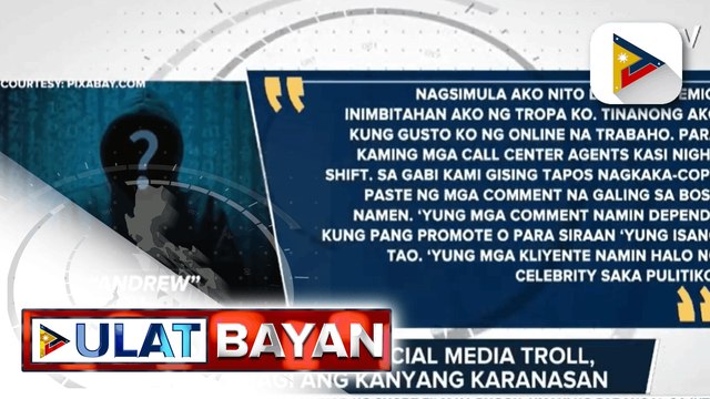 Isang dating social media troll, ibinahagi ang kanyang karanasan; Presensya ng mga social media troll, inaasahang lalakas pa sa panahon ng eleksyon