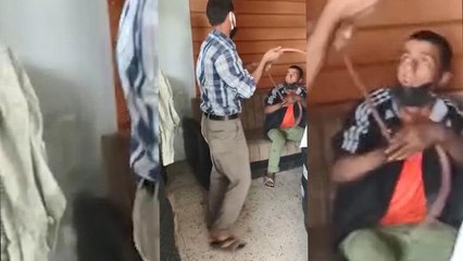 Lastikçi ustasından çırağa hortumlu dayak kamerada