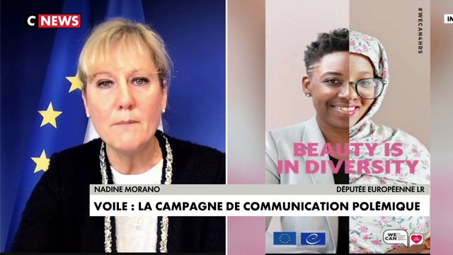 «Les contribuables français payent une initiative orchestrée en sous-main par des islamistes», affirme Nadine Morano à propos de la campagne de communication sur le hijab du Conseil de l'Europe
