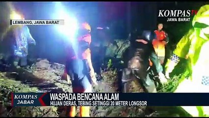 Tebing Setinggi 20 Meter Longsor di Kolmas Lembang