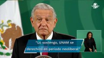 “Ojalá que la haga”, dice AMLO sobre dichos de Quadri de marchar en su contra y a favor de la UNAM