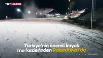 Palandöken'e suni kar yağdırılıyor