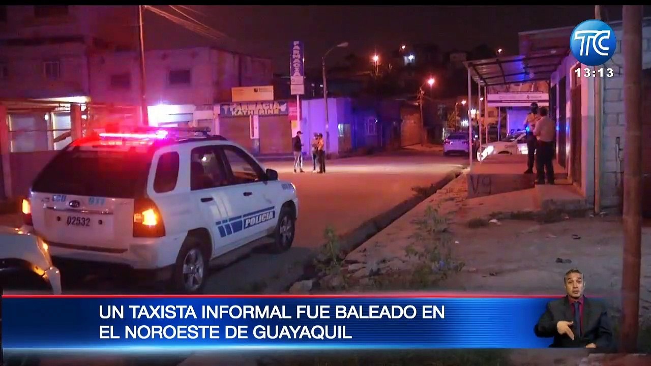 Un taxista informal fue baleado en el noroeste de Guayaquil