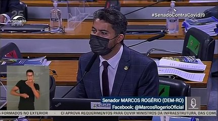 Marcos Rogério sobre relatório da CPI: 'Grande fake news processual'