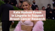 Kate Hudson Poses in Lingerie to Support Breast Cancer Research