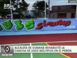 Sucre | Alcaldía de Cumaná rehabilita cancha de usos múltiples en la Comunidad 