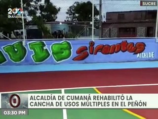 Sucre | Alcaldía de Cumaná rehabilita cancha de usos múltiples en la Comunidad "El Peñón"