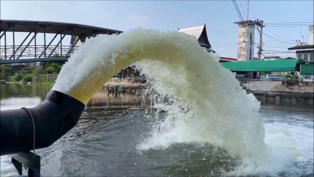 Big water pump made in Thailand at Bang Bua Thong District in Nonthaburi Province