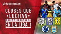 Los equipos que luchan por evitar el descenso en la Liga 1