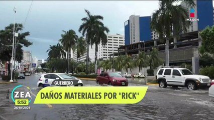 "Rick" deja daños materiales en Acapulco y Zihuatanejo