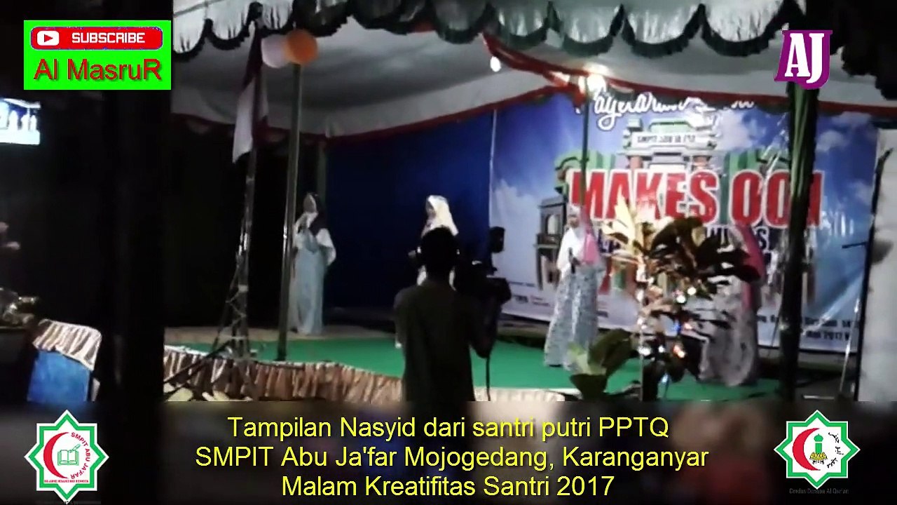 Lagu dunia sementara akhirat selamanya, tampilan nasyid santri PPTQ SMPIT Abu Ja'far  MaKeS 2017