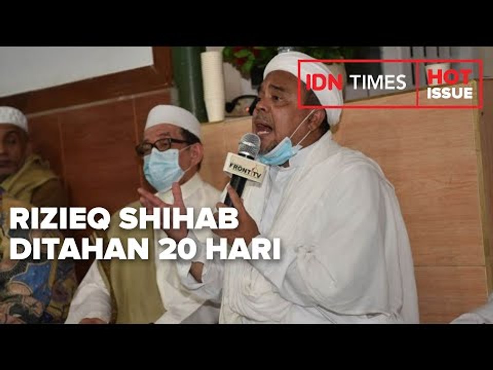 RIZIEQ SHIHAB DITAHAN 20 HARI DI RUTAN POLDA METRO JAYA