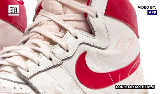 Michael Jordan sneakers sell for nearly $1.5 million, an auction record