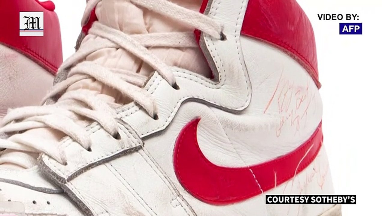 Michael Jordan sneakers sell for nearly $1.5 million, an auction record
