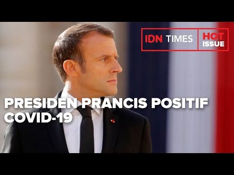 PRESIDEN PRANCIS EMMANUEL MACRON POSITIF COVID-19