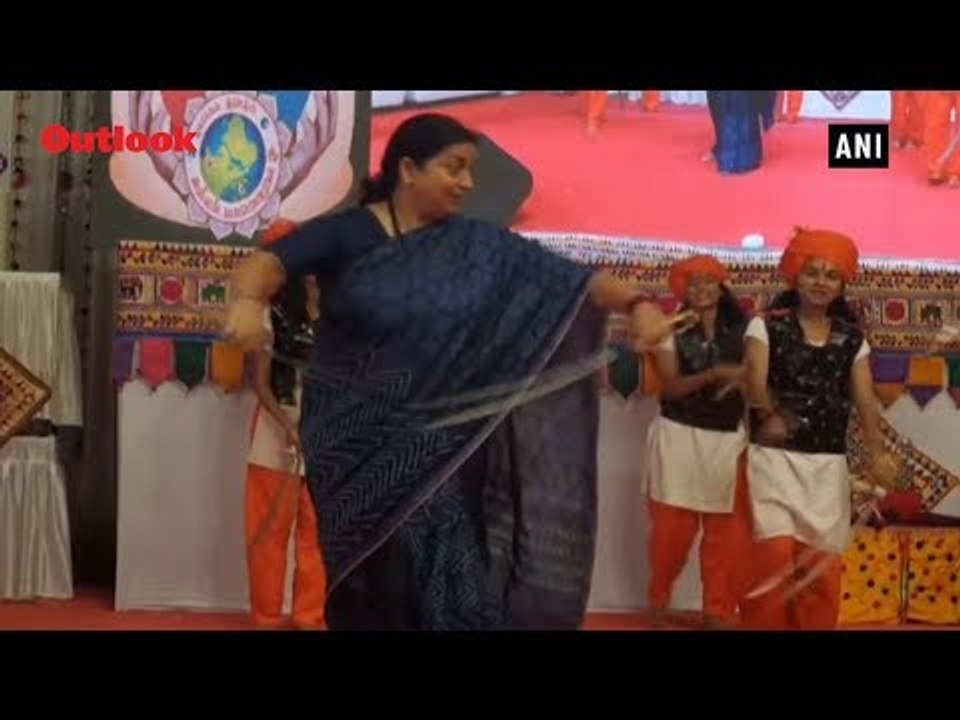 Smriti Irani Wields Swords, Performs Dance In Gujarat
