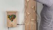 Craftsman Shows Handmade DIY Wooden Beer Opener And Candy Dispenser