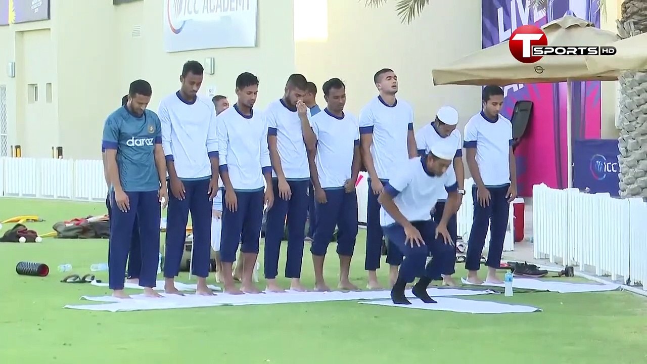 দুবাইয়ে অনুশীলনের ফাঁকে নামাজ আদায় করলেন টাইগাররা| T Sports