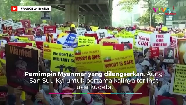 Hilang Saat Kudeta Myanmar, Aung San Suu Kyi Akhirnya Muncul